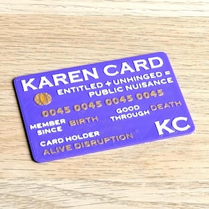 Personalized Karen Card (3 Pack) w/ Custom Name | Funny Racer Gift | Car Enthusiast | Gag Gift | Illegal Driver&#39;s License | Novelty