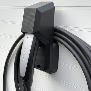 Chargeifier Tesla Charging Cable Holder with Secure Latch compatible w/ Model S, 3, X, Y Wall/Mobile Connector w/ Mobile Connector Bracket