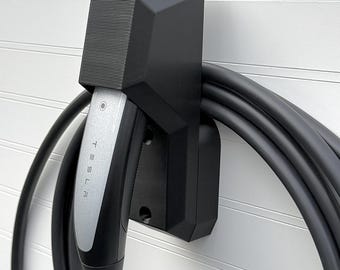Chargeifier Tesla Charging Cable Holder with Secure Latch compatible w/ Model S, 3, X, Y Wall/Mobile Connector w/ Mobile Connector Bracket