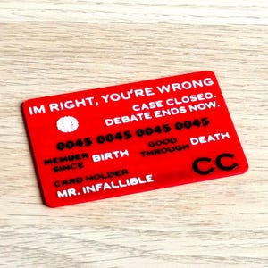 I&#39;m Right You&#39;re Wrong Card (3 Pack) with Textured Text w/ Optional Custom Name Gag Gift | Comedic Gift | Fun Gift | Humor | Novelty