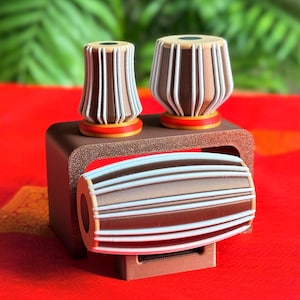 Mini Tabla & Mridangam Models – Indian Percussion Instruments – Cultural Art, Home Décor, Musician Gift, Decorative Drum Set, Return Gift