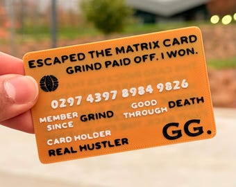 Escaped The Matrix Card (3 Pack) with Textured Text | Optional Custom Name Gag Gift | Comedic Gift | Fun Gift | Humor | Novelty