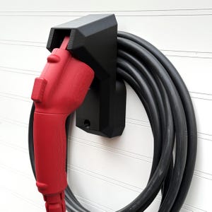 Chargeifier J1772 Charging Cable Holder w/ Latch | EV Charger Wall Mount | Compatible w/ Tesla J1772, GM Ultium, Level 1 & Level 2 Chargers