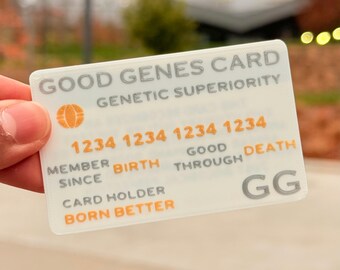 Good Genes Identification Card (3 Pack) with Textured Text | Optional Custom Name Gag Gift | Comedic Gift | Fun Gift | Humor | Novelty