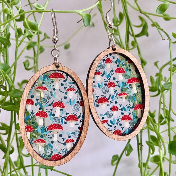 Scattered Amanita Mushroom Earrings