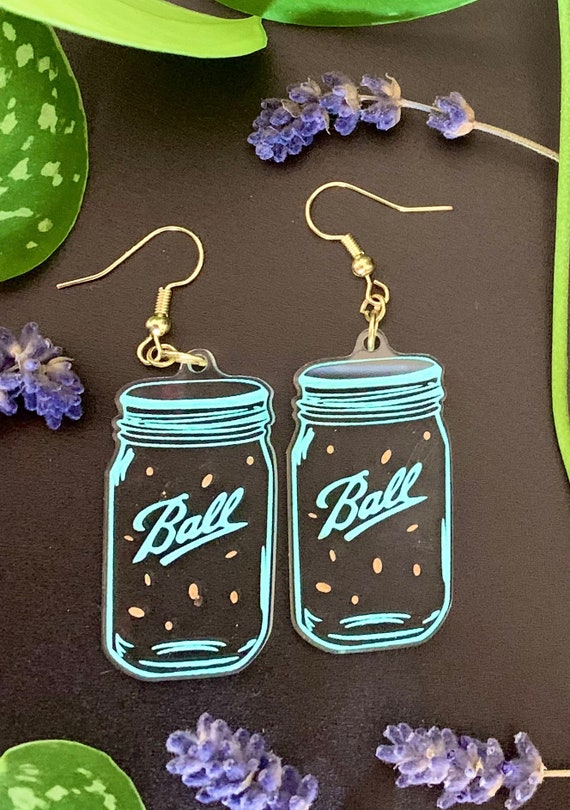 Mason jar earrings store