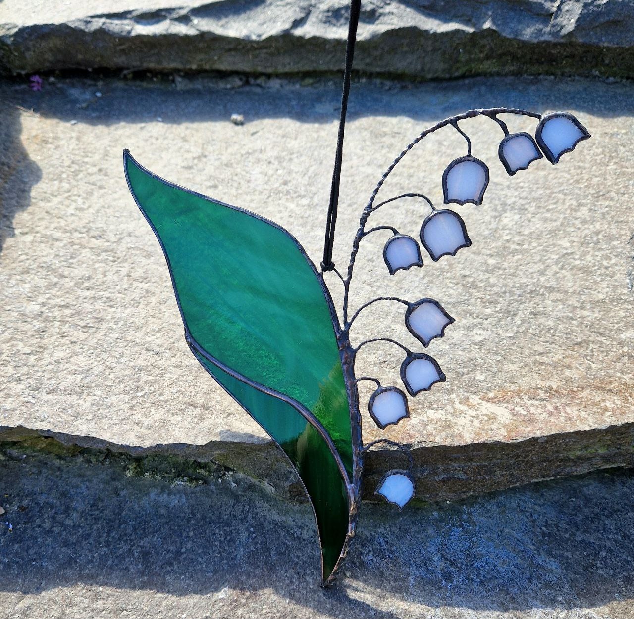 Lily of the Valley Stained Glass Suncatcher Wildflowers Window Panel - Etsy