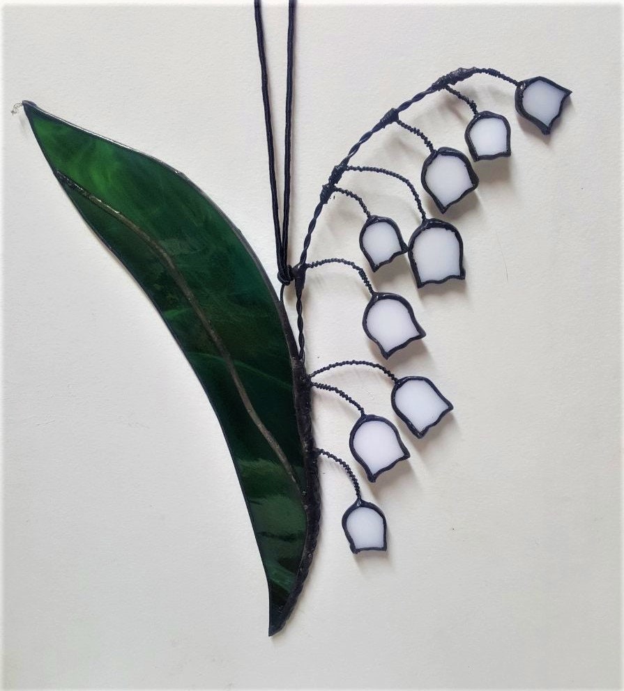 Lily of the Valley Stained Glass Suncatcher Wildflowers - Etsy