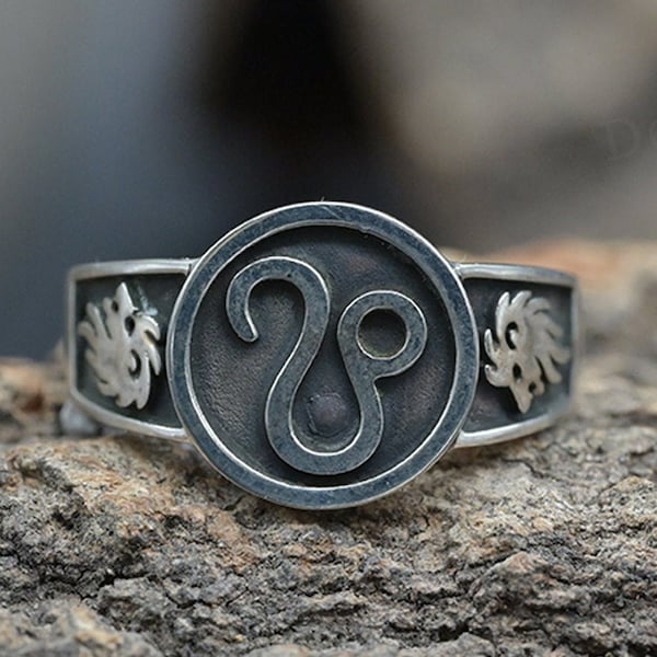 LEO Zodiac Spinner Ring Sterling silver handmade solid 925 unique modern anniversary dainty men women beautiful jewelry gift for her him