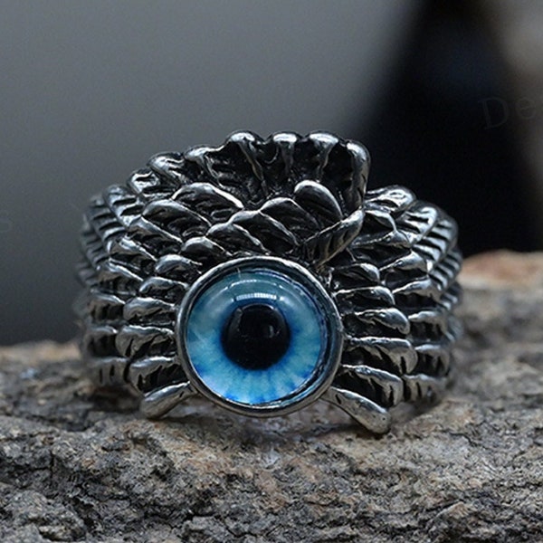 Creative Halloween Devil's Eye Rings For Women Jewelry Sets Men's Ring Punk Hip Hop Style Accessories Gift