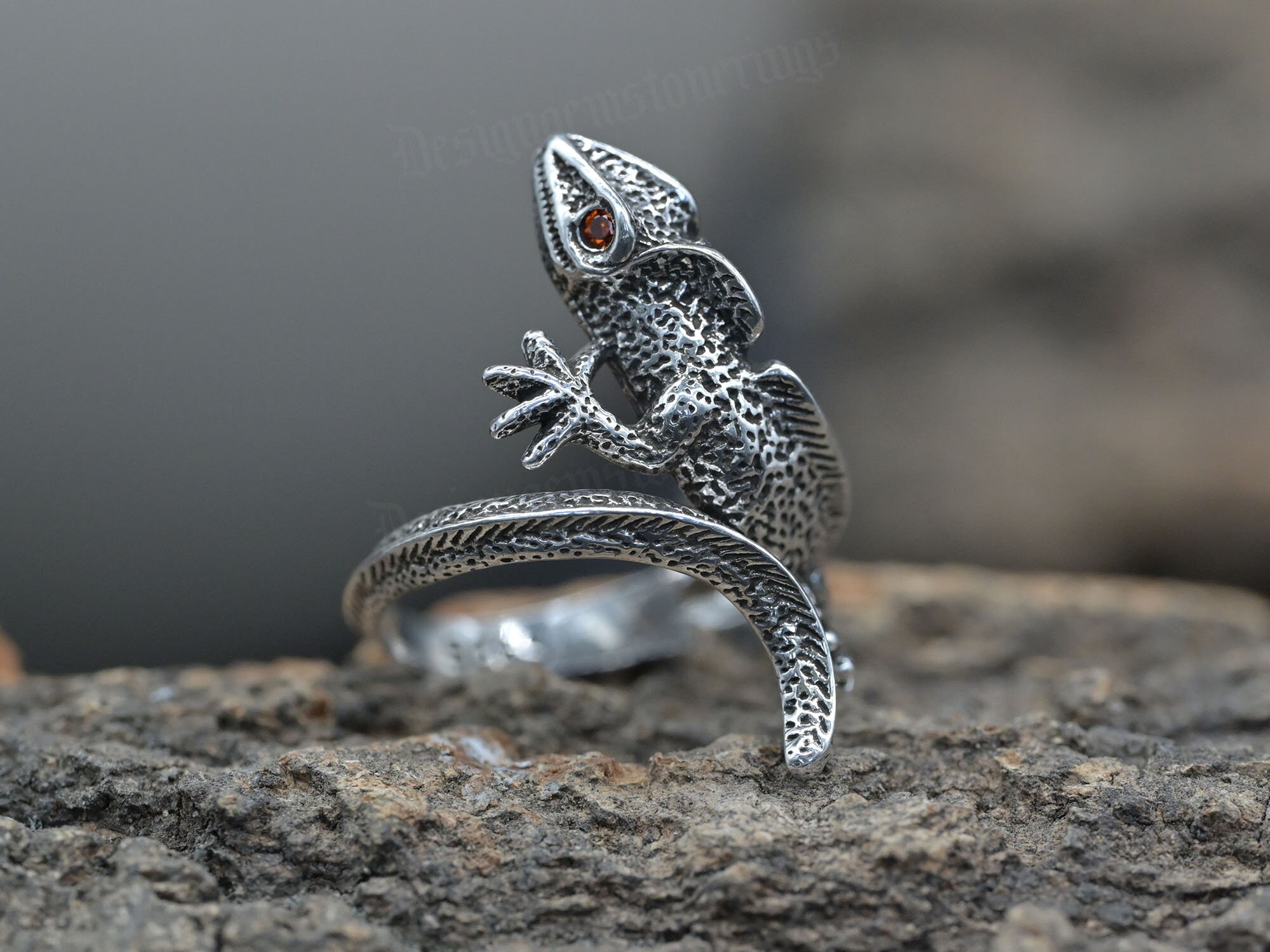 アクセサリー Vintage Silver K18 925 Lizard Ring Vintage Silver K18 925 Lizard Ring