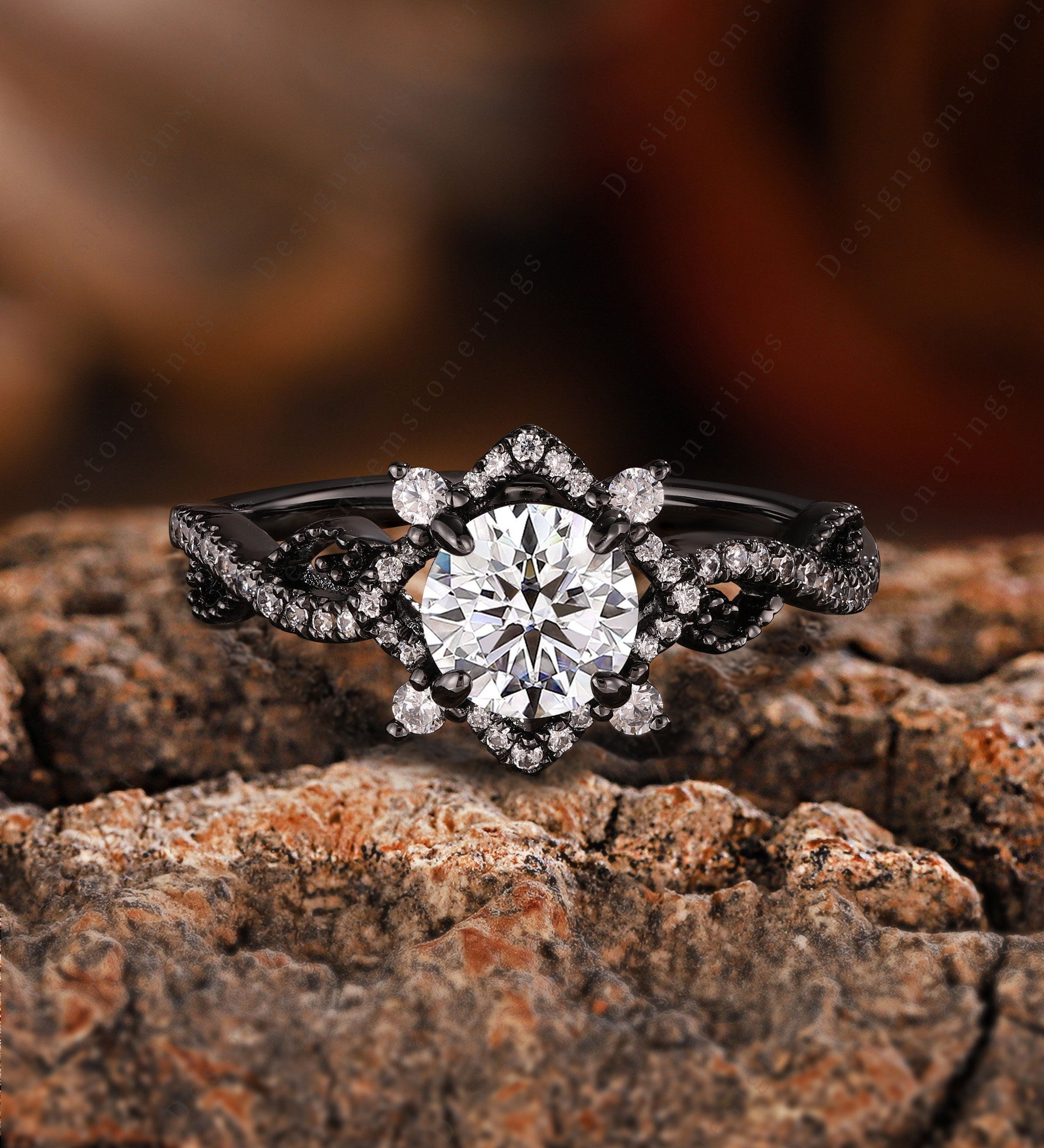Vintage Round Black Moissanite Engagement Ring, Black Promise Ring, Rhodium Black Bridal Set, Black Wedding Ring, Gothic Ring for Women Gift - Etsy Vintage Round Black Moissanite Engagement Ring, Black Promise Ring, Rhodium Black Bridal Set, Black Wedding Ring, Gothic Ring for Women Gift - Etsy