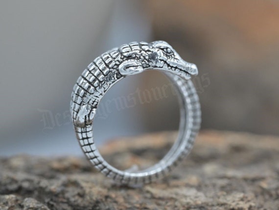 スターリングシルバーワニリング