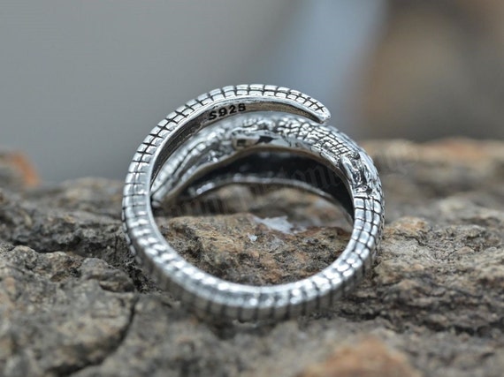 スターリングシルバーワニリング