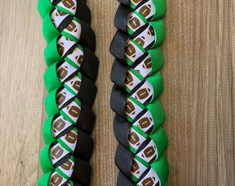 Football Ribbon Lei You pick color Graduation, Team Awards, Senior Night