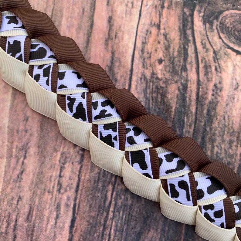 Cow Ribbon Ramo Western Cow Print Ribbon Lei Graduation Lei Cowgirl Cowboy 4-H ...