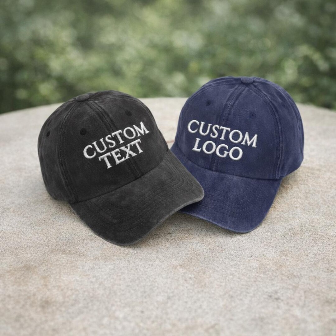 Text Hats Personalized Text Hat, Custom Logo Embroidered Hat, Retro Baseball Hat ...