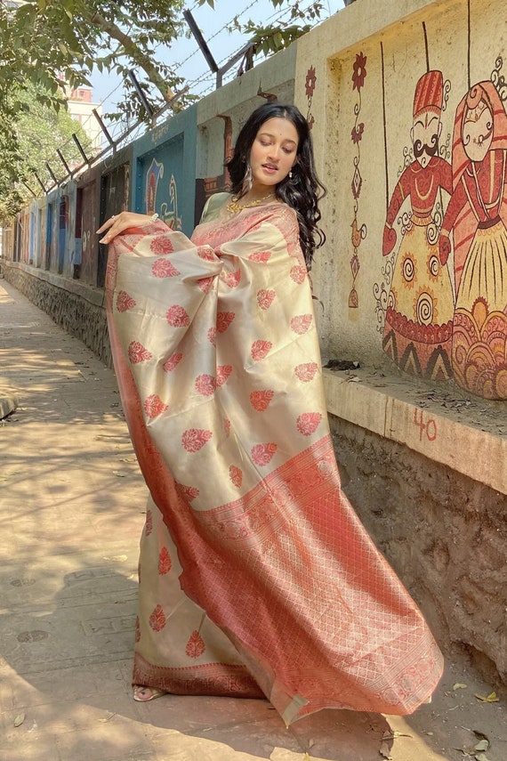 Vintage Silk Sari Pure Silk Saree Indian Sari Vintage Fabric -  India
