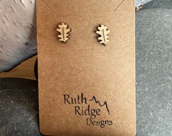 Natural Leaf Earring Stud