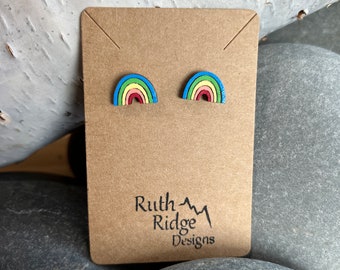 Pendiente Arco Iris Stud