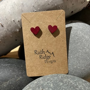 Red Heart Earring Stud