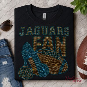 Football fan rhinestone shirt with custom team colors