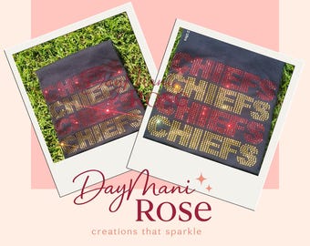 Chiefs Rhinestone T-Shirt | Ladies Bling Football Tee