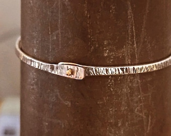 Bracciale in argento, bracciale rigido, bracciale martellato, bracciale in oro martellato, bracciale piatto, bracciale rustico