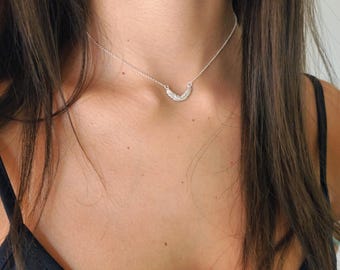 Collier ailes, collier ailes d'ange gardien, Kendall, collier ailes or et argent, collier ailes minimaliste, ailes argentées