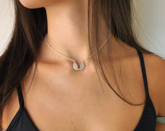 Beschermengelvleugels ketting, gouden vleugels, engelenvleugel, babyvleugels, bruidsmeisjescadeau, minimalistische en delicate sieraden