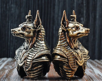 Paracord bead &quot;Anubis&quot;, Egypt God Knife bead, Wolf Lanyard bead, Paracord pendant, Paracord bracelet