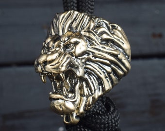 Leeuw PARACORD SLUITING KRAL Wildlife Dierenkop Empowerment Militaire Felle Metalen Kraal Voor Mes Lanyard Armband edc Versnellingen Sieraden Maken