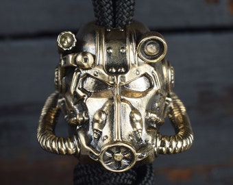 Fallout Helm PARACORD SLUITING KRAL Videogame Battle Power Armor Warrior Soldier Metalen Kraal Voor Mes Lanyard Armband edc Versnellingen Sieraden