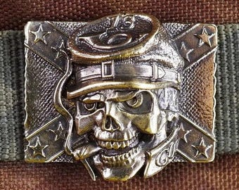 Confederate Skull Molle-clips: accessoire voor burgeroorlog, militair verzamelitem, clipsset tactisch hulpprogramma