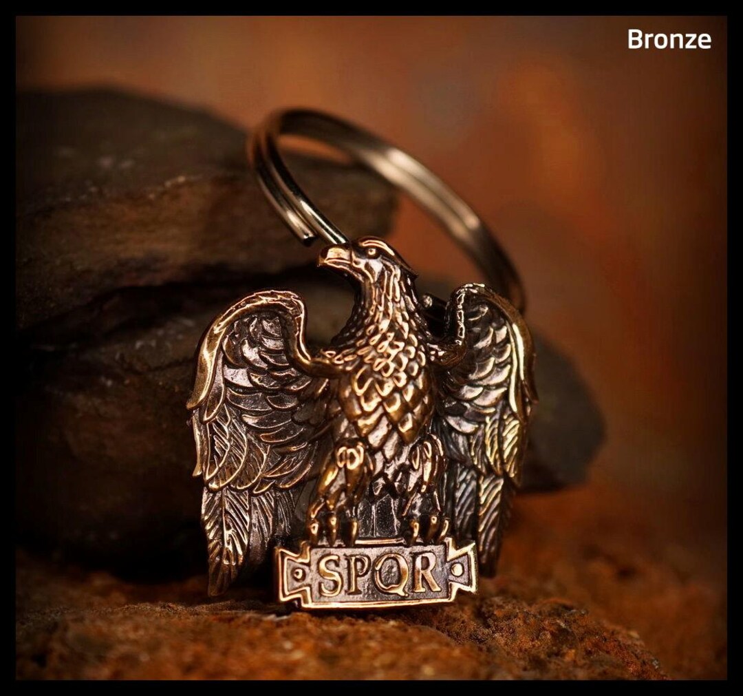 Roman Eagle SPQR Keychain – Roman Empire Key Ring, Ancient History ...