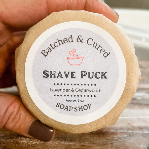 Men's Shave Puck , Cold Process Soap, Shaving Soap, Natural Soap, Soap for Men