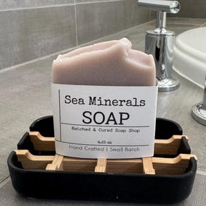 Sea Minerals-  Vegan Soap, Cold Process Soap, Handmade Bar Soap, Small Batch Soap