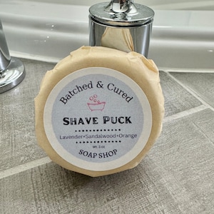 Men&#39;s Shave Puck , Cold Process Soap, Shaving Soap, Natural Soap, Soap for Men