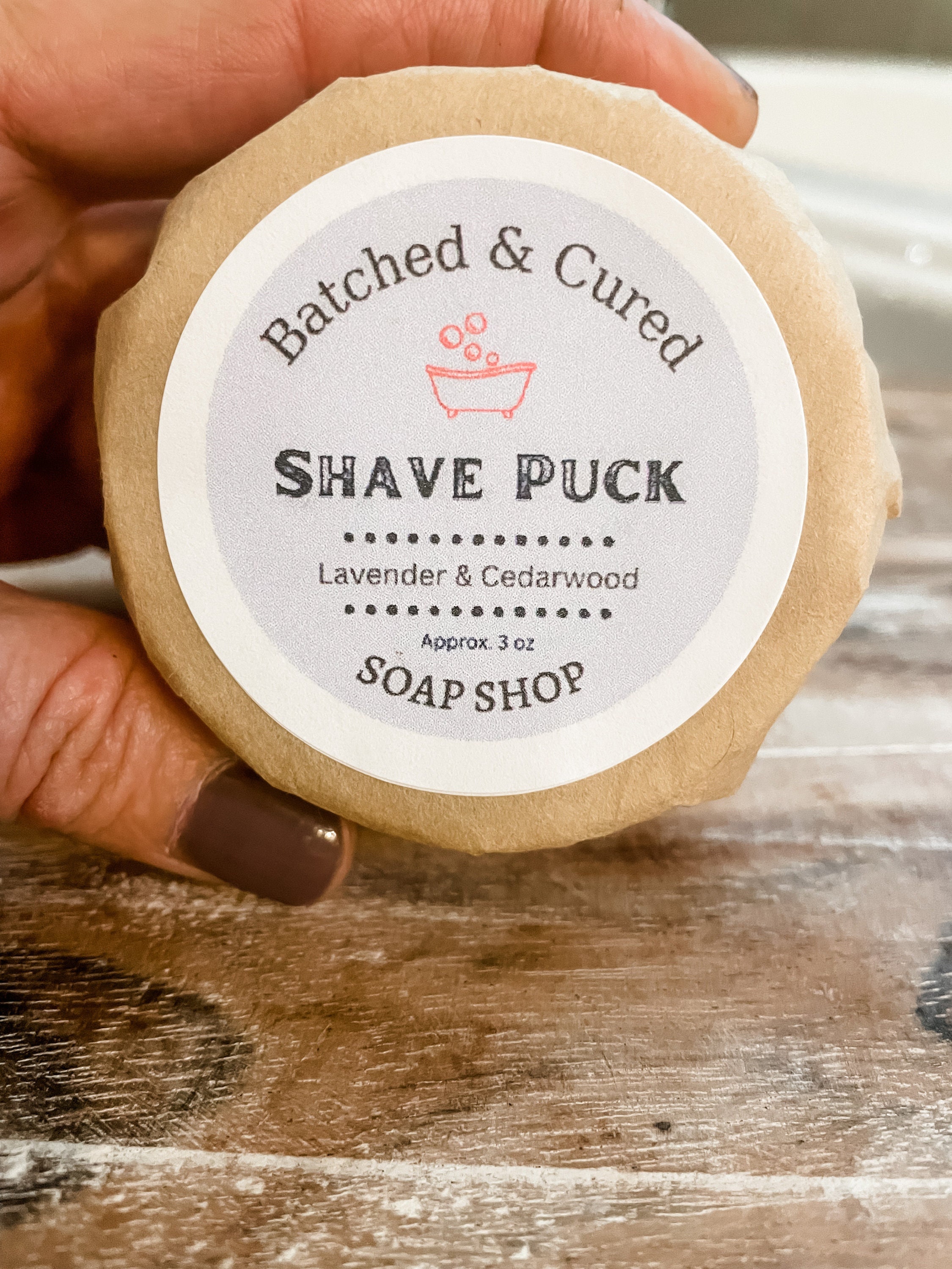 Men's Shave Puck Cold Process Soap Shaving Soap Etsy