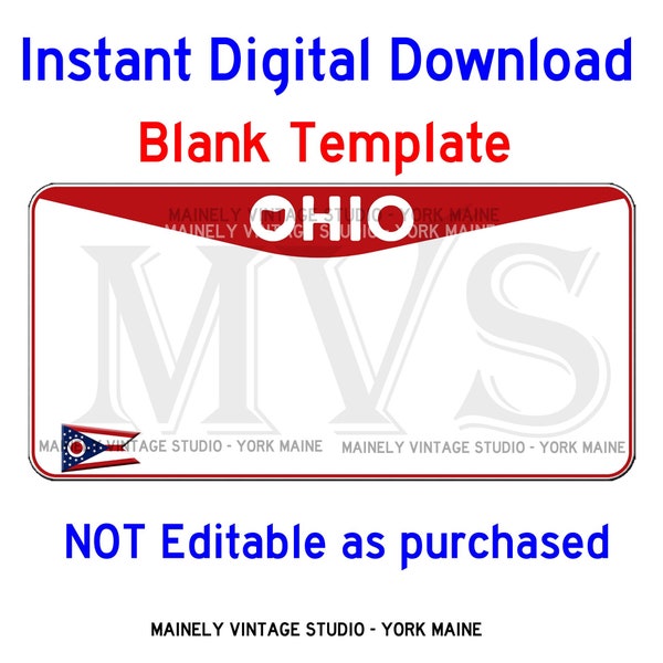 Ohio License Plate Etsy