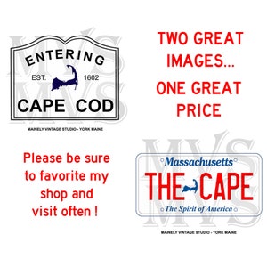 Cape Cod Nummernschild - Eingabe Zeichen JPG PNG Digital druckbare Art Download Design