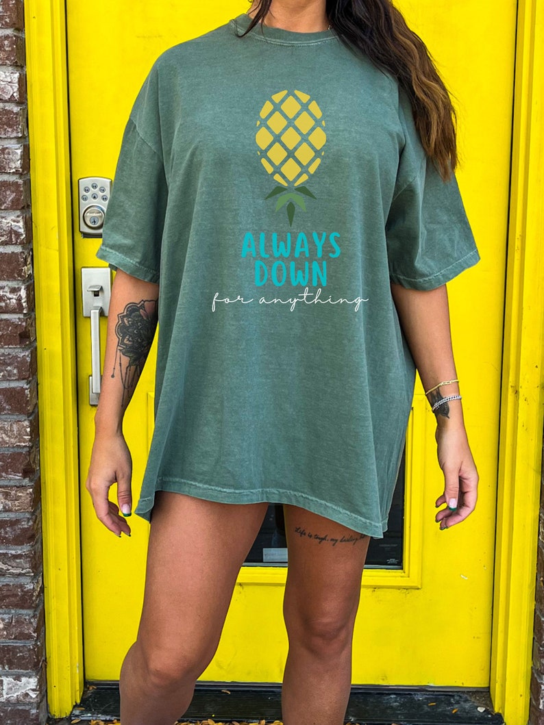 Upside Down Pineapple Shirt Oversized Pineapple Shirt - Etsy