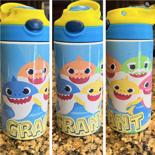 Baby shark inspired Personalized Bottle 12oz