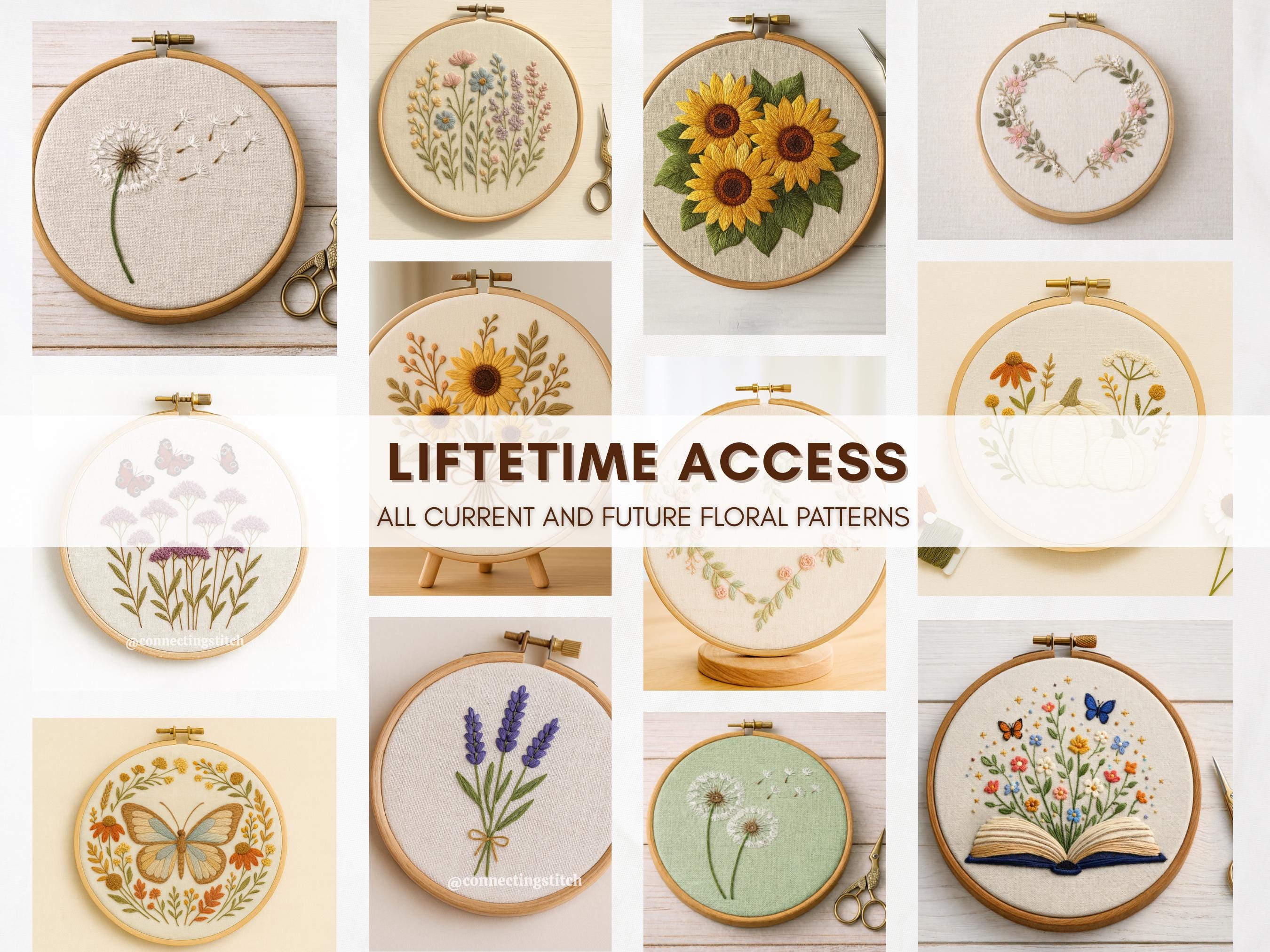 Floral Embroidery Pattern Bundle | Hand Embroidery PDF Patterns ...