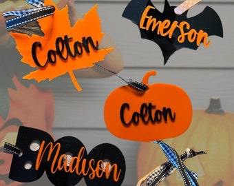 Acrylic Halloween Name Tag - Custom Name