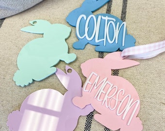 Acrylic Bunny Name Tag - Custom Name