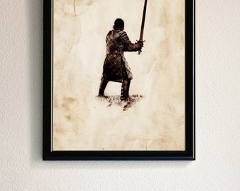 Jon Snow game of throne fan art print format A2