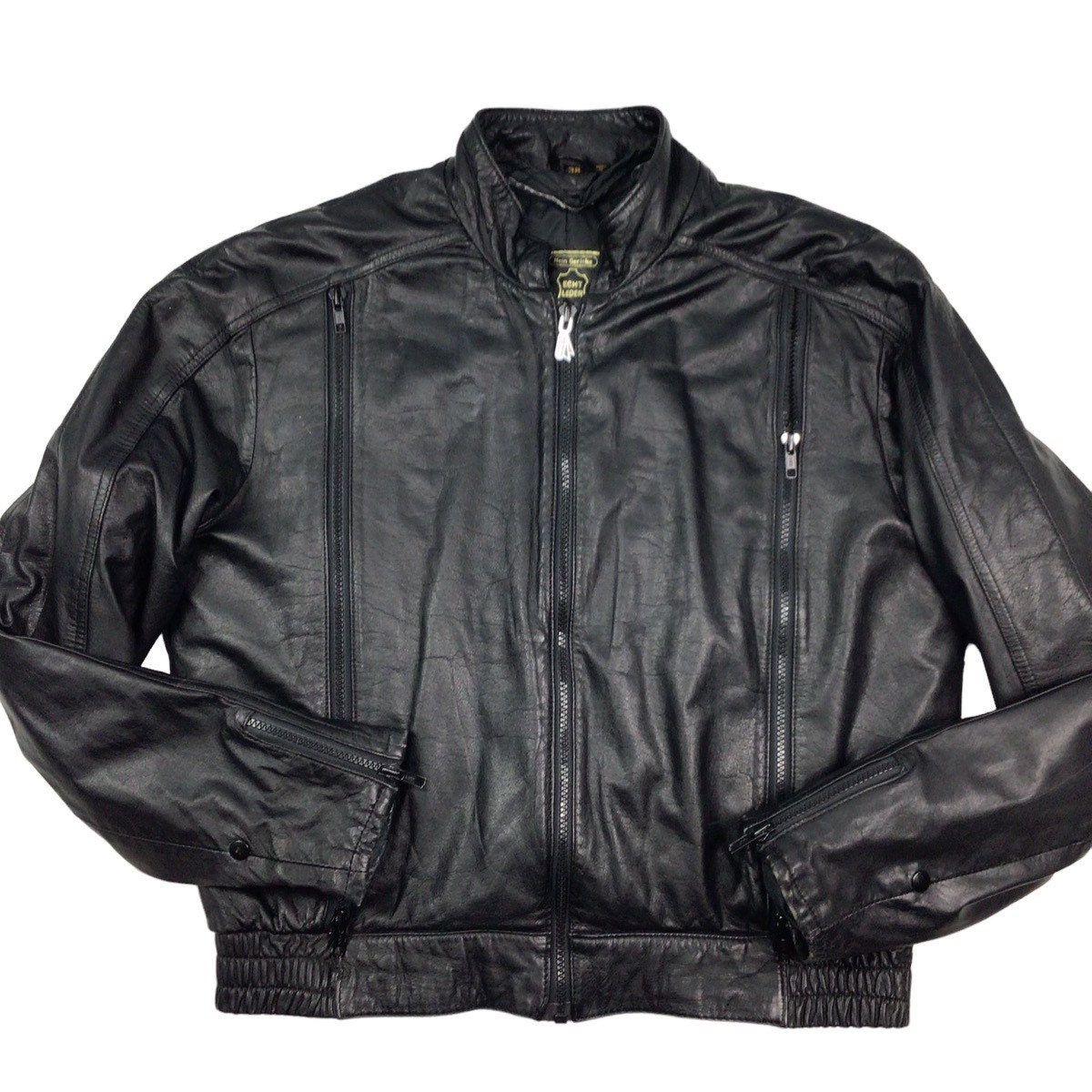 Vintage Hein Gericke Leather Moto Jacket. Made in Korea. High Quality.  Tagged as a 38. Black. -  Ireland