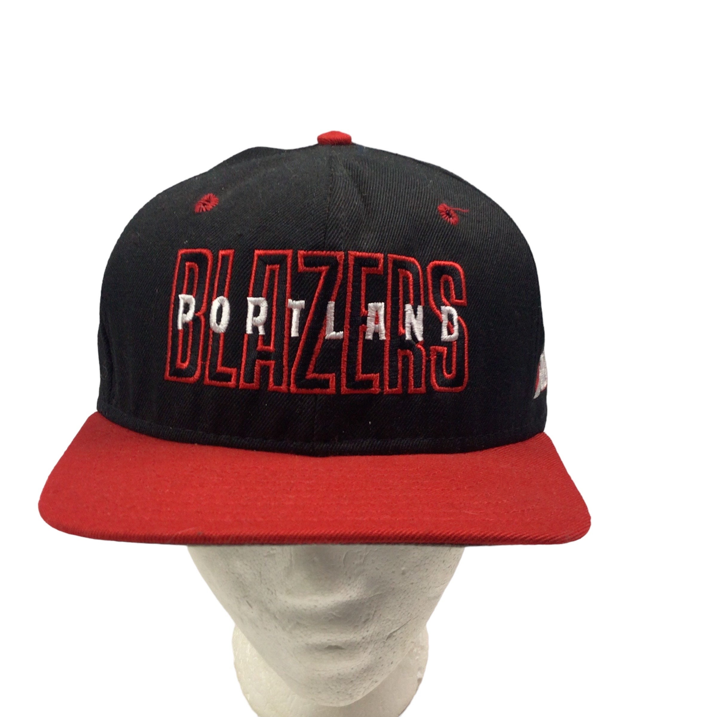 Portland Trail Blazers NBA Adidas Black & Red 100% Cotton Bucket Hat Cap  (S/M)