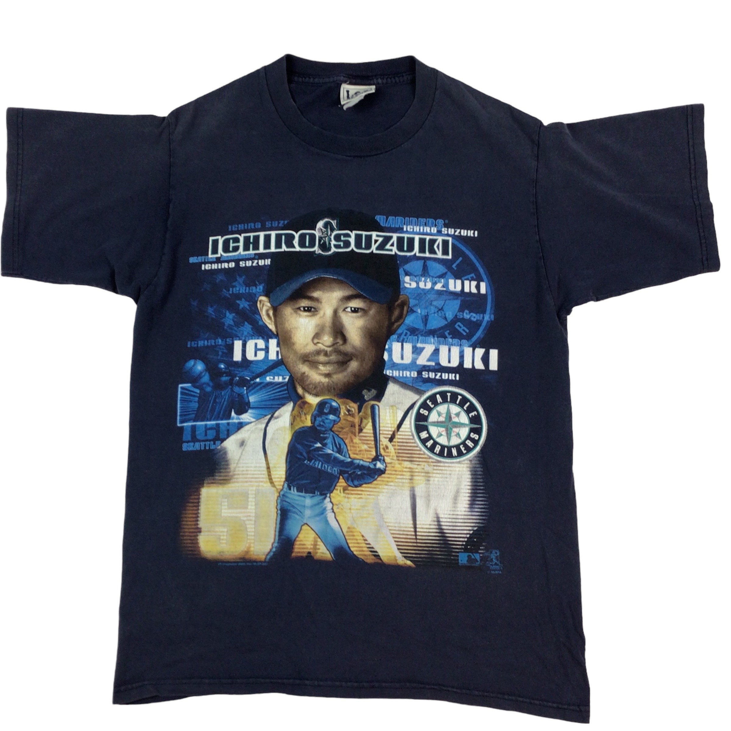Vintage Seattle Mariners Ichiro MLB T-shirt. Large Front 